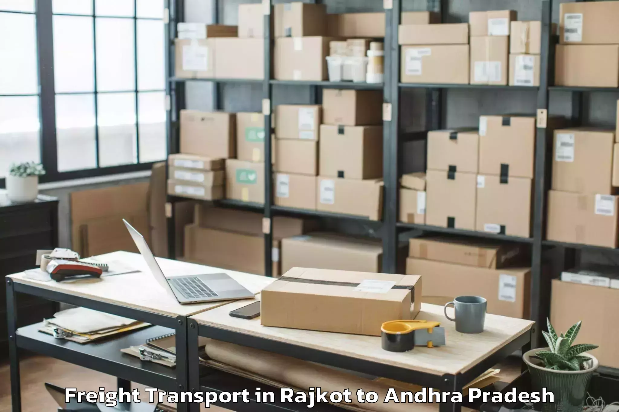 Discover Rajkot to Undrajavaram Freight Transport